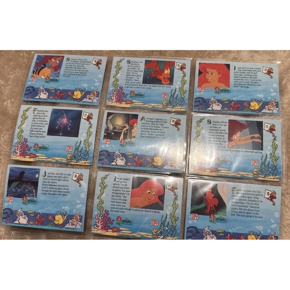 Disney Little Mermaid 1991 Pro Set Complete 90 Card Set 15 Sketch 15 Standups